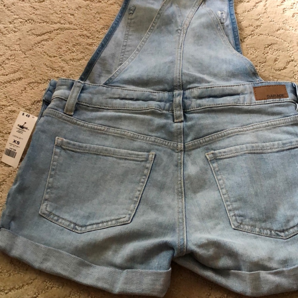 NWT.  Garage Short Jean Overalls - Picture 2 of 3